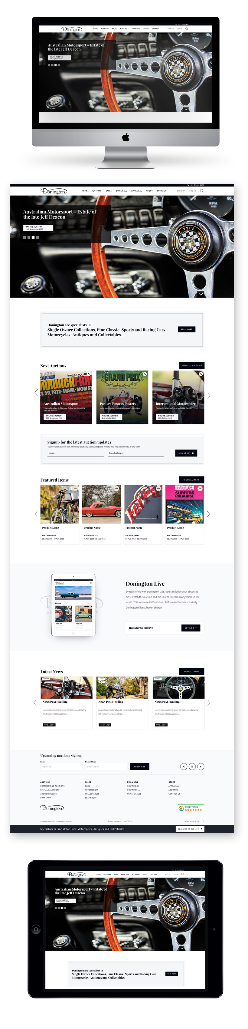 Donington Auctions Site