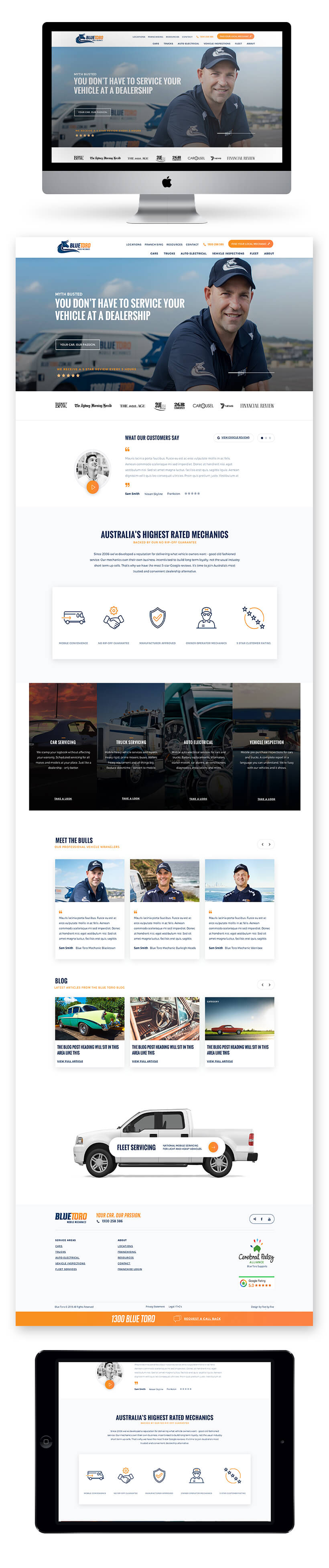 Blue Toro Mobile Mechanics Site